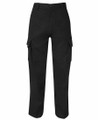 Adult Mens Mercerised Cotton Drill Work Wear Cargo Trousers - 6MP | Black
