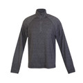 Mens Greatness Half Zip Mock Neck Long Sleeves - F389HZ | Dark Heather