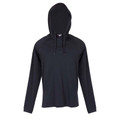 Mens Plain Hooded Long Sleeves T-Shirt - F392HP | Black