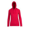 Ladies Plain Hooded Long Sleeves T-Shirt - F392LD | Red Marl
