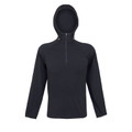 Mens Heather Half Hood Long Sleeves T-Shirt - F393HZ | Black