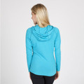 Ladies Plain Heather Half Hood Long Sleeve T-Shirt - F393LD 