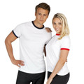 Mens Slim Fit Retro Ringer-Style Plain T-Shirts - T525RN