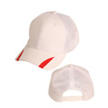 6 Panels Cotton Twill Mesh Contrast Peak Trim Cap - CH41