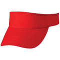 Adults Contrast Sandwich Polo Twill Visor Hat - CH49 | Red
