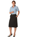 Ladies Poly Viscose Stretch Twill Flexi Waist Lined Skirt - M9478