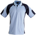 Mens CoolDry Contrast Short Sleeve Polo - PS61 | Sky.Navy