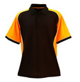 Women TrueDry Tri-colour Short Sleeve Pique Polo - PS78 | Black.White.Gold