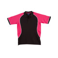 Women TrueDry Tri-colour Short Sleeve Pique Polo - PS78 | Black.White.Magenta
