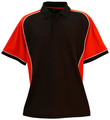Women TrueDry Tri-colour Short Sleeve Pique Polo - PS78 | Black.White.Red