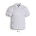 Mens Half Zip Plain Polo Shirt - CP1073 | White