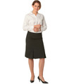 Ladies Wool Stretch Blend Pleated Skirt - M9473