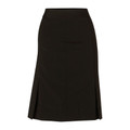 Ladies Wool Stretch Blend Pleated Skirt - M9473 | Black