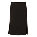 Ladies Wool Stretch Blend Pleated Skirt - M9473 | Navy