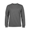 Adult & Children Plain Long Sleeve Cotton T-Shirt - 1LS | Charcoal Marle
