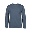 Adult & Children Plain Long Sleeve Cotton T-Shirt - 1LS | Denim Marle