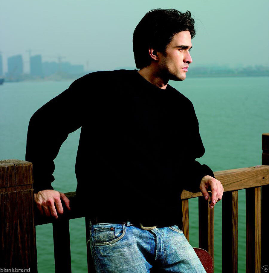 Mens Crew Neck Fleece Sloppy Joe Jumper 