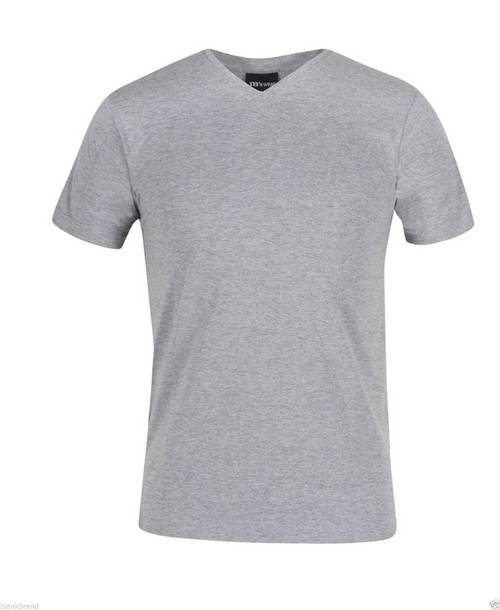 Adults Blank Cotton V-Neck T-shirt - 1VT