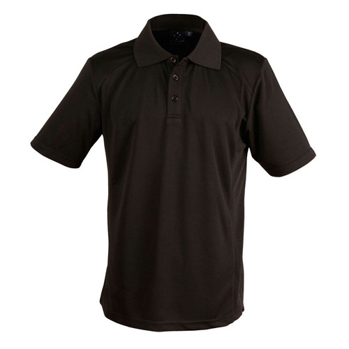 Mens Plain Bamboo Charcoal Short Sleeve Polo Shirt - PS59 | Black