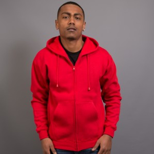 Blank Red | Unisex Kangaroo Pocket Hoodie Jacket