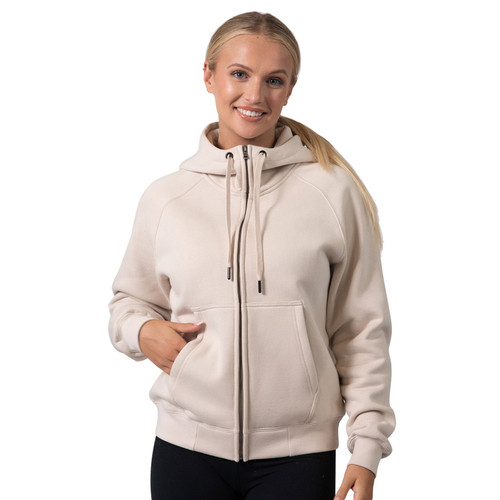 Shop Ladies/Junior Cotton Care Kangaroo Pocket Zip Hoodie Jacket
