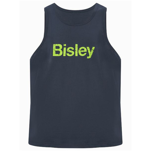 Bisley Cotton Logo Singlet - Navy