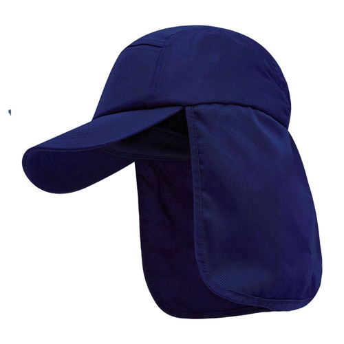 Kids Sun Smart Microfibre Legionnaire Cap - Royal Blue