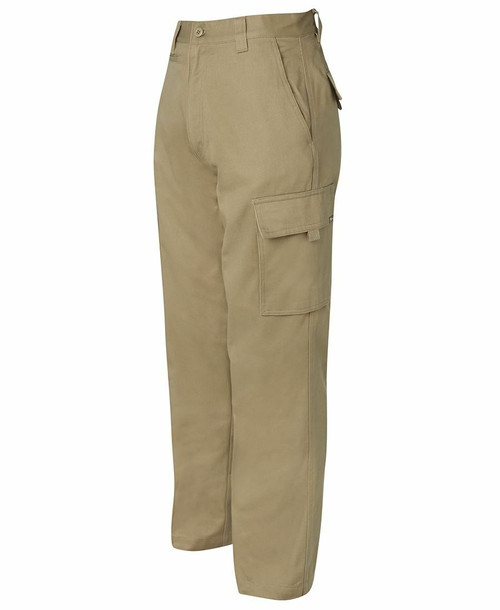 Adult Mens Mercerised Cotton Drill Work Wear Cargo Trousers - 6MP 