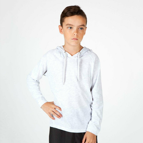 Kids Plain Fusion Hooded Long Sleeves Tee - F394KS