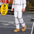 Mens White Night Safety Work Pants | Biomotion Tape - WP18HV