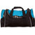 Contrast Colour Sports / Travel Bag 56.2L - Black.White.Aqua
