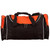 Contrast Colour Sports / Travel Bag 56.2L - Black.White.Orange