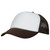 Adults 5 Panel Foam Mesh Trucker Cap - 4055 | Brown.White