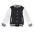 Kids Letterman Varsity Jacket - F160BB | Black.White