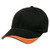 Adults Unisex Brushed Cotton Stylish Cap - 4046 | Black. White.Orange