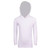 Kids Plain Fusion Hooded Long Sleeves Tee - F394KS | White