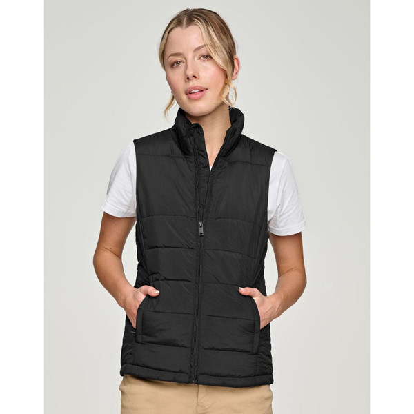 Womens Sustainable Insulated 3D Cut Puffer Vest Womens Sustainable Insulated 3D Cut Puffer Vest