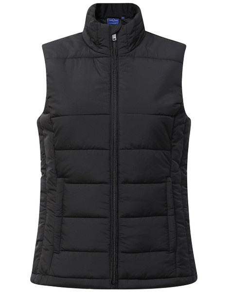 Womens Sustainable Insulated 3D Cut Puffer Vest, lifestyle photo