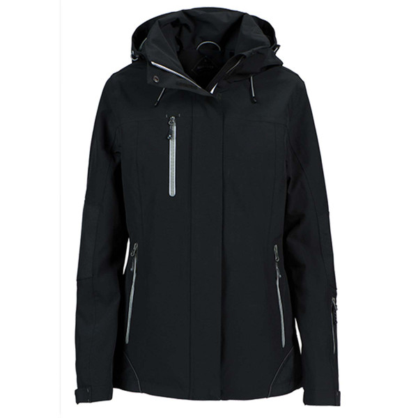 James Harvest Ladies Outerwear Waterproof Shell Jacket - ISLAND BLOCK | Black James Harvest Ladies Outerwear Waterproof Shell Jacket - ISLAND BLOCK | Black