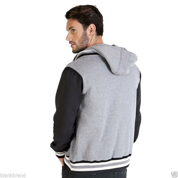 Mens Hooded Varsity Jacket - F907HB