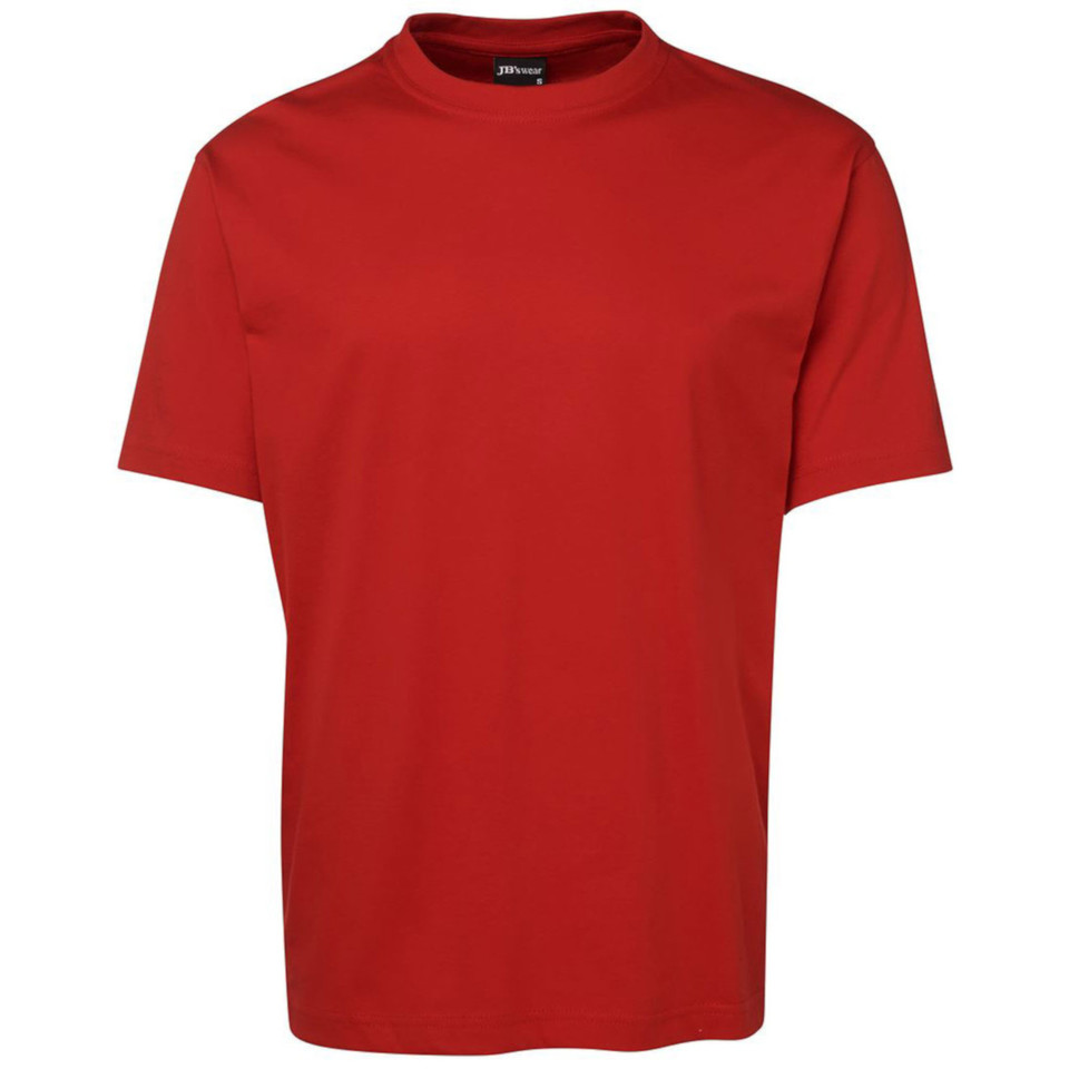 Kids Plain T-Shirt 100% Cotton UPF Rated Tee - 1KT | Red