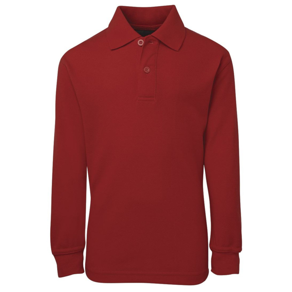 Kids Long Sleeve Polo Shirt - 2KLP | Red