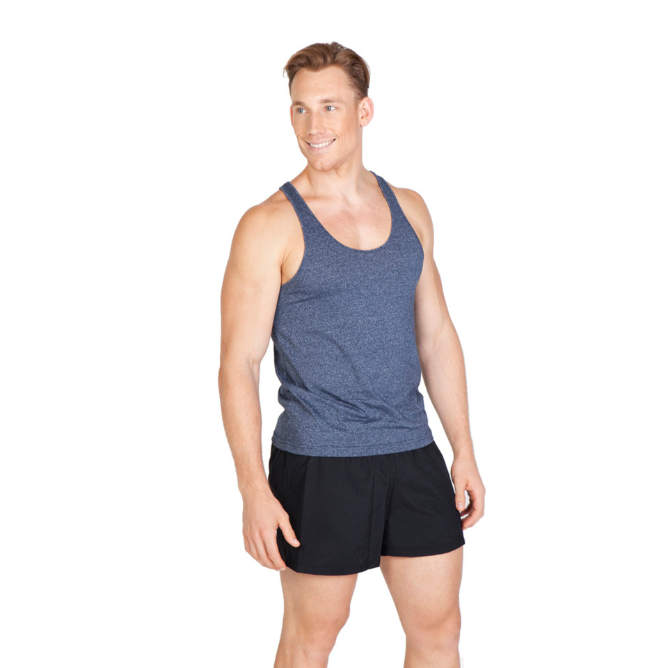 Mens Plain Athletic T-Back Racerback Singlet - T409SG