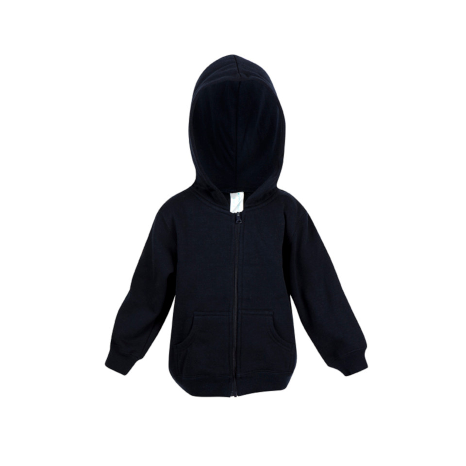 Plain Baby Fleece Zipper Hoodie - F100ZZ | Navy