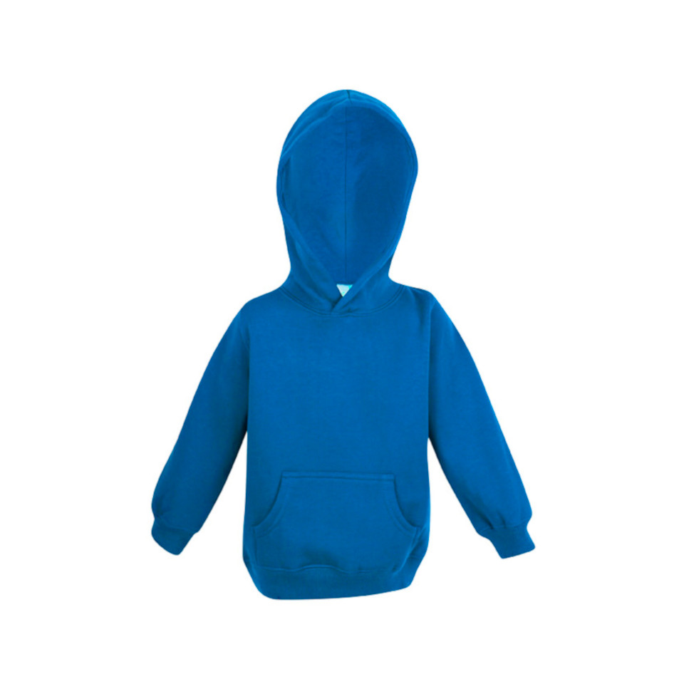 Plain Baby Kids Fleece Pullover Hoodie - F100PP | Azure