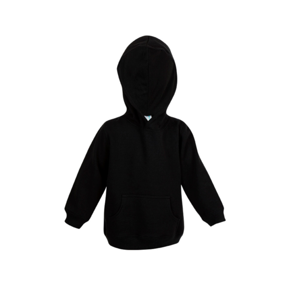 Plain Baby Kids Fleece Pullover Hoodie - F100PP | Black