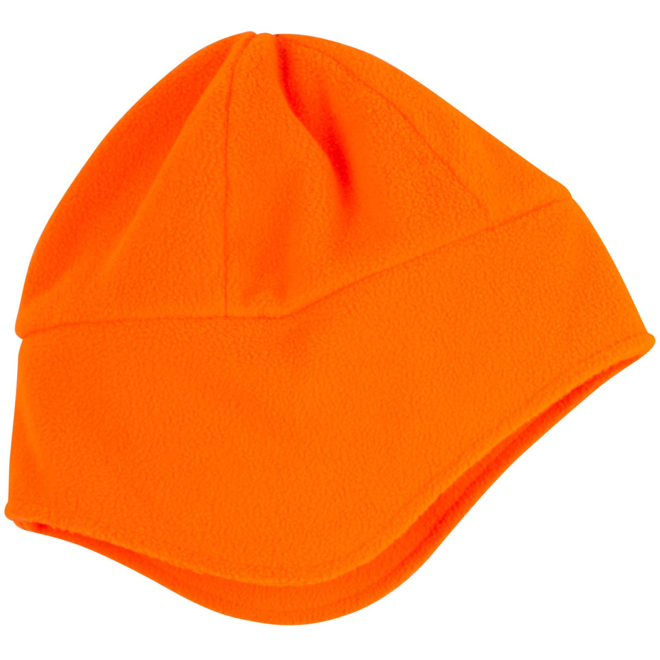 Adults Ear Cover Polar Fleece Beanie - CH44 | Fluoro Orange