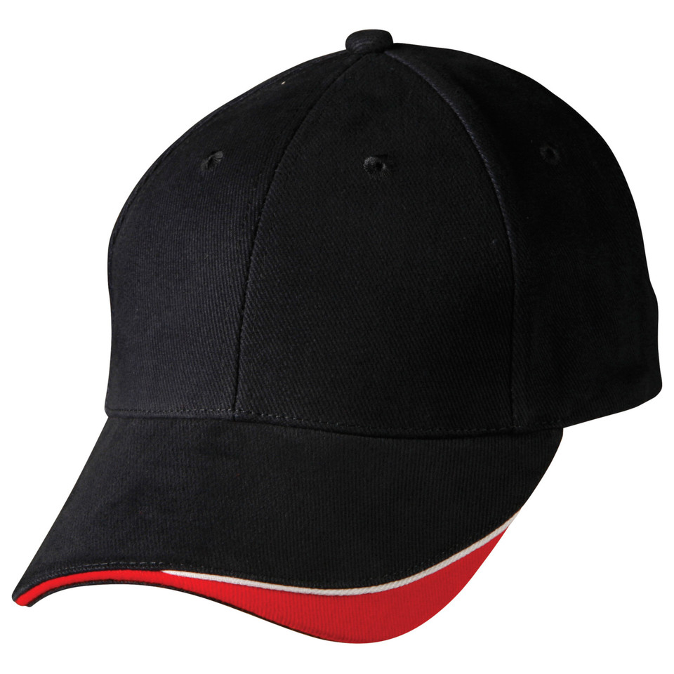 Triple Colour 6 Panels Sandwich Baseball Cap - CH68 | Navy.White.Red
