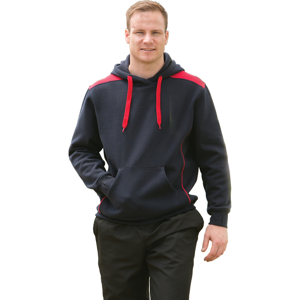 Adults Plain Contrast Colours Cotton Blend Hoodie - FL19