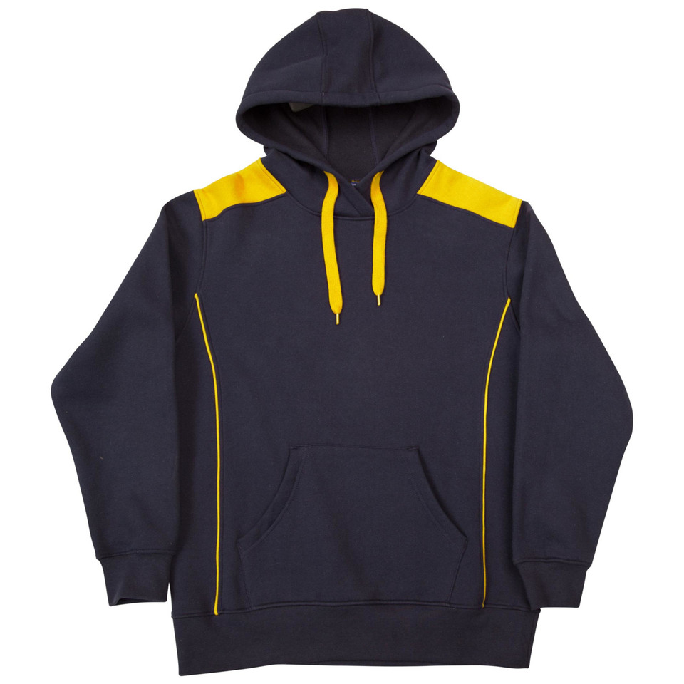 Adults Plain Contrast Colours Cotton Blend Hoodie - FL19 | Navy.Gold